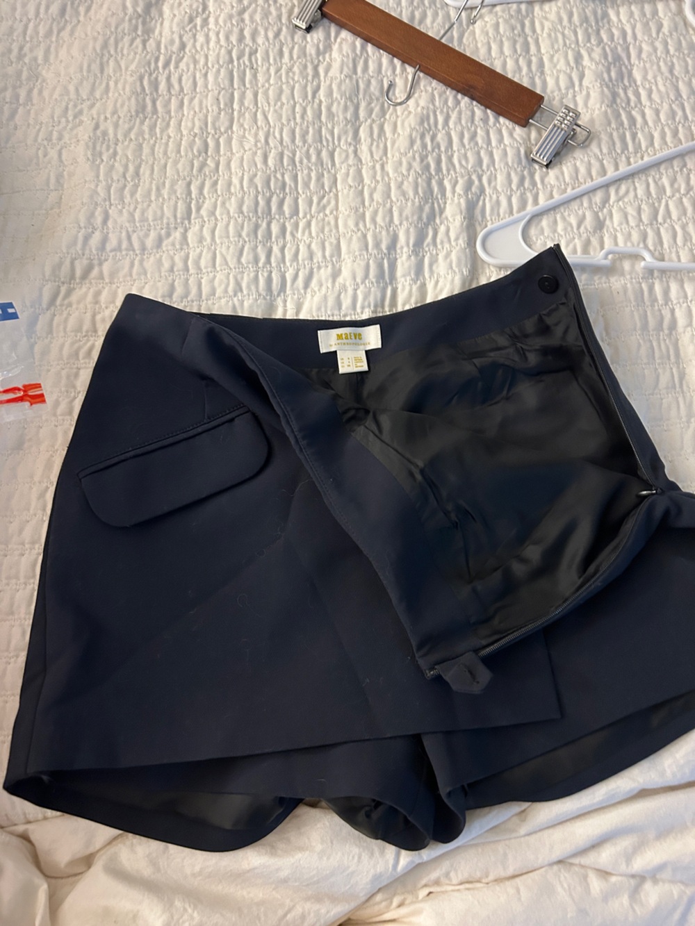 Anthropologie Maeve Wrap-Front Skort